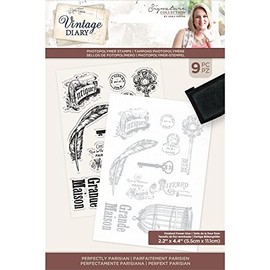 Crafter's Companion VNTG Diary Stamps PRFCT PARI, Perfectly Parisian