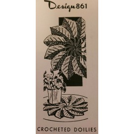 DESIGN 861 Vintage DESIGN LEAF DOILIES  Pattern to Crochet (Reproduction) LARGE & SMALL