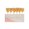 12 Gold Heart Shaped Cupcake Toppers Party Supplies Celebration Accessories