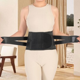 Back Support Brace | Compression Lower Back Lumbar Brace - Adjustable Posture Correction Waist Protection Mesh Fabric for Training, Weightlifting