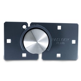 PACLOCK's UCS-9S/810 Hasp and Puck Combo Kit, Stainless Steel Body, Grey Hasp, High Performance 6-Pin Cylinder, One Lock Keyed to a Number U-Pick! w/ 2 Keys, No Backplates