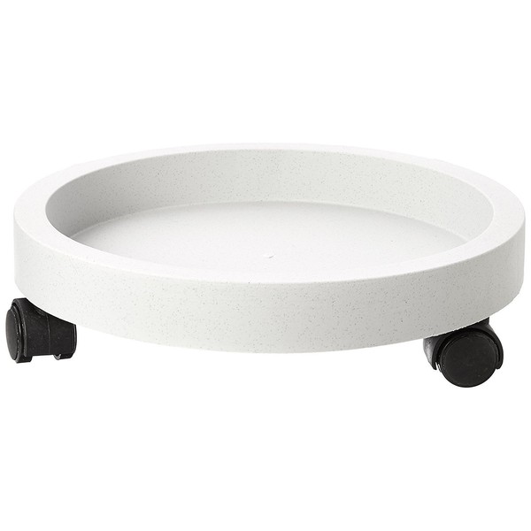 Rocky Mountain Goods Planter Caddy - Extra strength wheels for easy plant moving - Tip proof - Outdoor / Indoor - White color planter dolly doesn't overheat plants - Wall rim to secure planter (11")