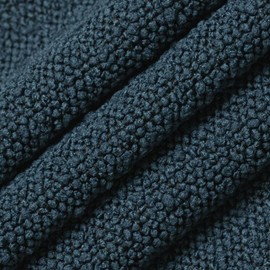 Blue Boucle Textured Upholstery Fabric by The Yard - SKU: Kenley Ink