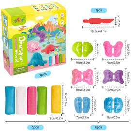 LETTERASHQP 12 Stück Knete Zubehör Knetwerkzeug für Kinder ab 2 3 4 Jahre Dinosaurier Plastilin Werkzeuge DIY knetwerkzeug Dinosaurier Kinderspielzeug Knete Zubehör Set für Kinder Jungen Mädchen