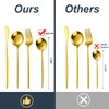24-Piece Gold Silverware Set Gold Flatware Set for 6, Gold