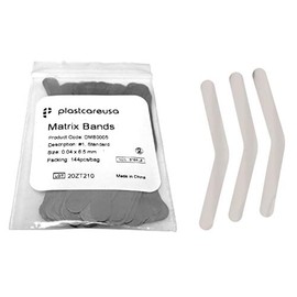 144 Bandas de matriz dental, 1 .0015" 0.04mm Tipo de Tofflemire regular