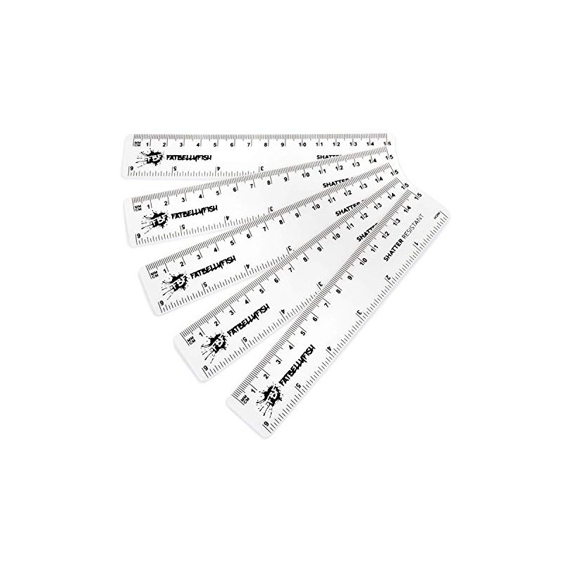 6 Inch / 15cm Rulers - Shatter Resistant - Pack