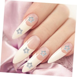 WOONEKY 10pcs Star Shape Nail Charms Rhinestone Manicure Jewelry for DIY Nails and Charms