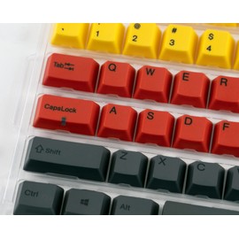 Varmilo 108-Key Dye Sub PBT Keycap Set - Yellow Red and Black