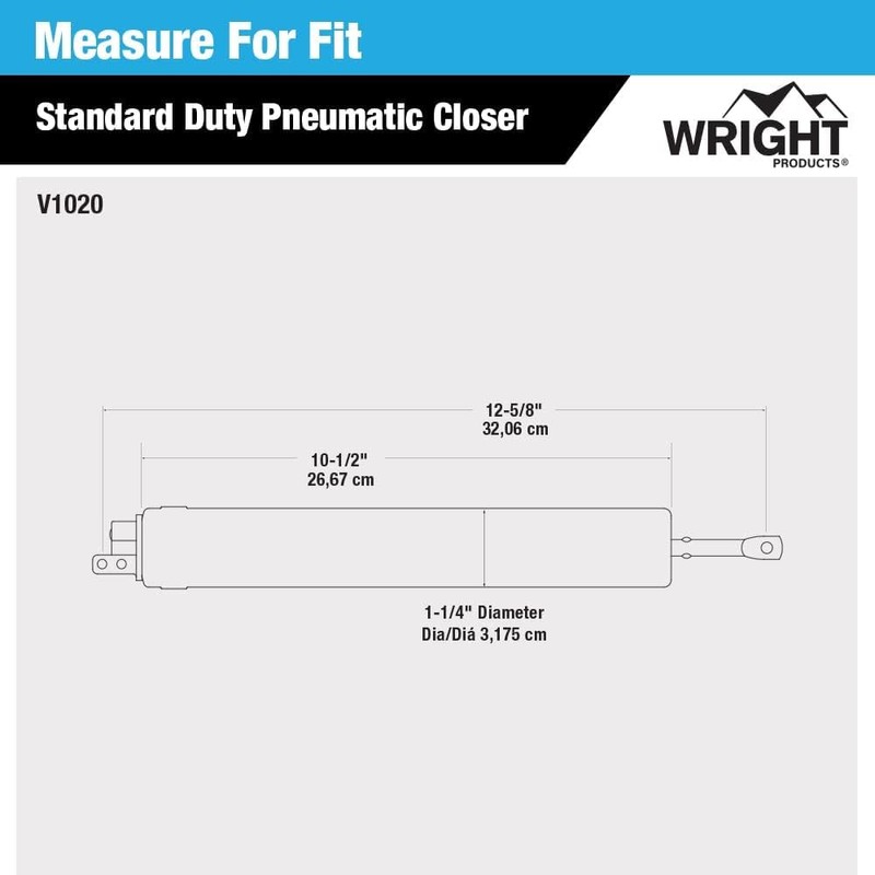 Wright Products V1020BL Standard Duty Pneumatic Screen And Storm Door