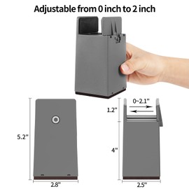 4Pack Bed Risers with Adjustable Screw Clamp, Fit Thickness of Furniture Frame from 0 to 2 Inch, Elevation in Heights 4" Heavy Duty Risers for Lifting Couch Desk Table Cabinet Nightstand, Grey