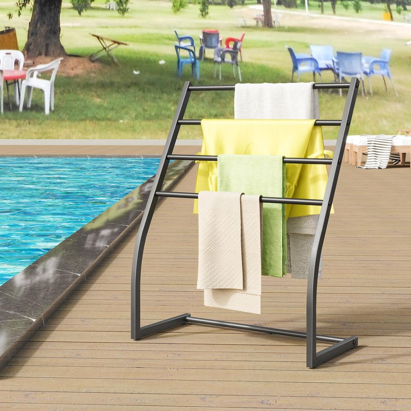 Honiter Towel Racks for Bathroom, Free Standing Towel Rack, Pool