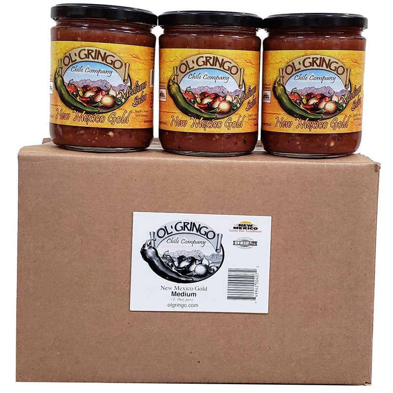 New Mexico Gold Salsa - MEDIUM (Three, 16-ounce jars)