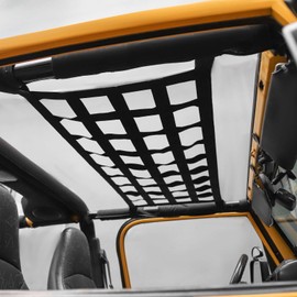 Linskip Heavy Duty Cargo Net Compatible with 1996-2006 Jeep Wrangler TJ 2 Door, Trunk Divider Net for Jeep TJ Exterior Accessories(Black)