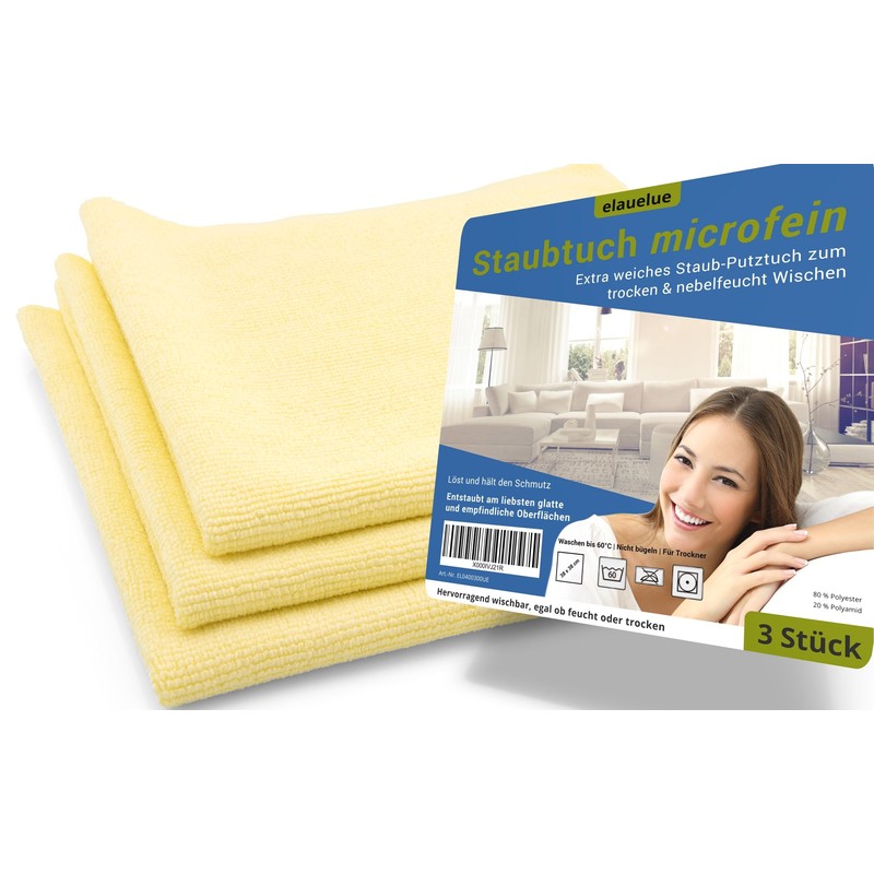 elauelue Microfine Dust Cloth - Dust Wiping on Sensitive Surfaces