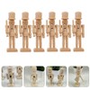 DEARMAMY 6Pcs 12cm Blank Wooden Nutcracker:Unpainted Wooden Nutcracker Christmas Nutcracker