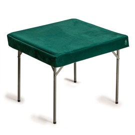 Yellow Mountain Imports Professional Green Square Tablecloth - Perfect for Card Games, Mahjong, Dominoes, Board Games - 88.5 x 88.5 cm