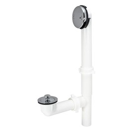 Eastman 35215 Lift and Lock Two-Hole Bath Waste, 1-1/2 inch, White with Chrome