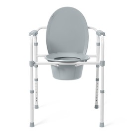 Medline Steel Elongated Bedside Commode