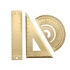 3Pcs Brass Ruler Set Math Geometry Tools Architect Scale Ruler
