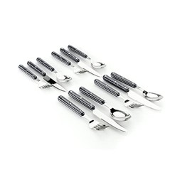 GSI Outdoors Pioneer Black 12 Piece Cutlery Set Camping Flatware