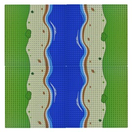 Base Plate for Classic Small Building Blocks, Building Plate Compatible with All Standard Brands, 25 x 25 cm Plate Set for Creative Play, Plate for Ocean