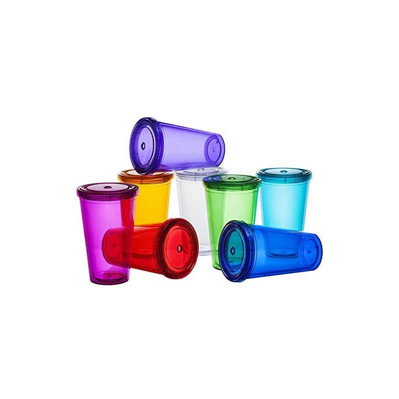 notrash2003 680 ml Smoothie Tumbler with Straw, Plastic, White