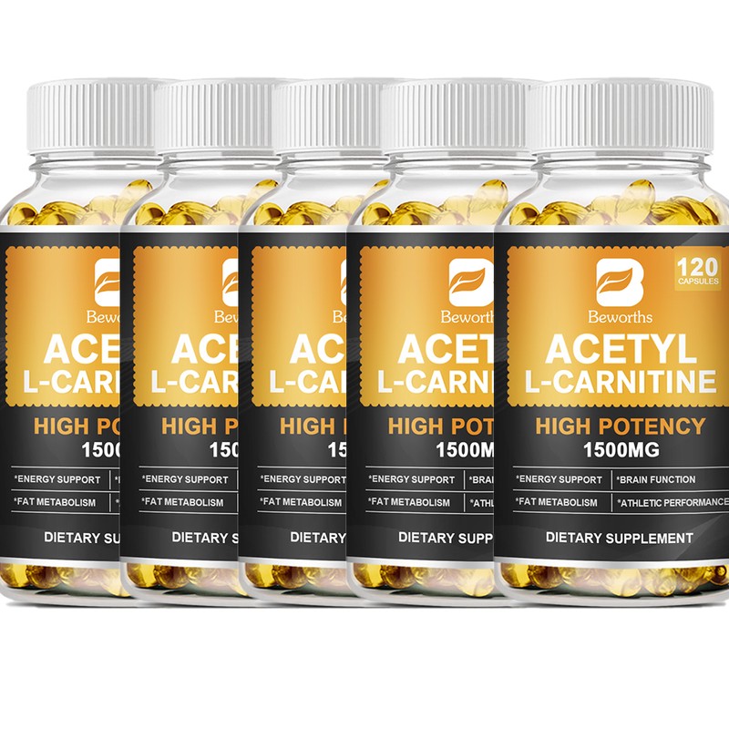 Acetyl L-Carnitine 1500mg, 120 -600Capsules - Non-GMO and Gluten Free