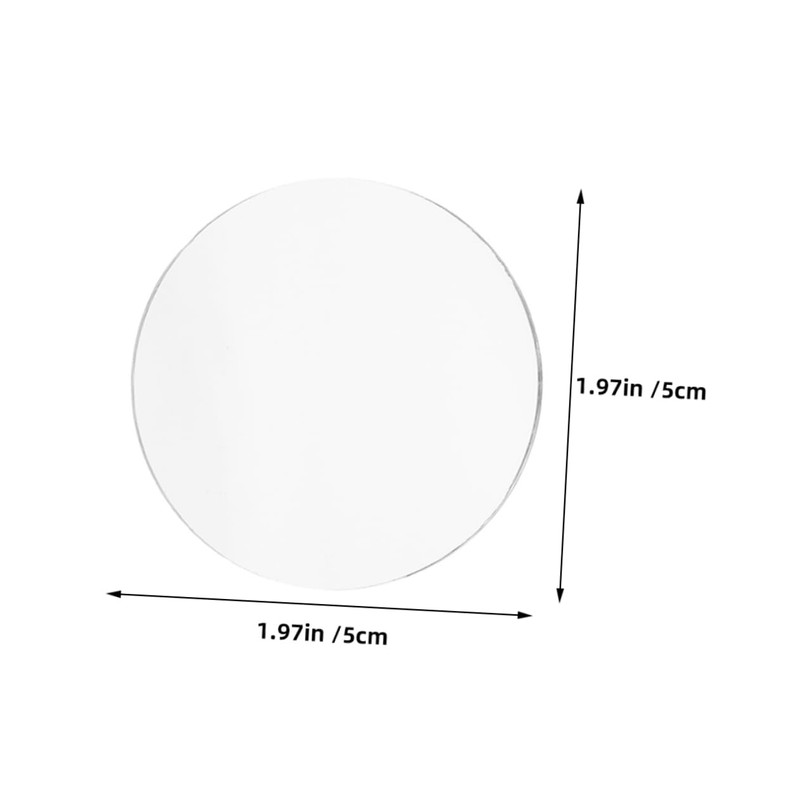Healeved 20pcs Small Round Glass Mirrors Circle Glass Mirrors Tiles