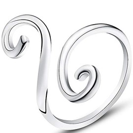 Jude Jewelers Stainless Steel Braided Wrap Style Cocktail Party Statement Ring (Silver, 8)