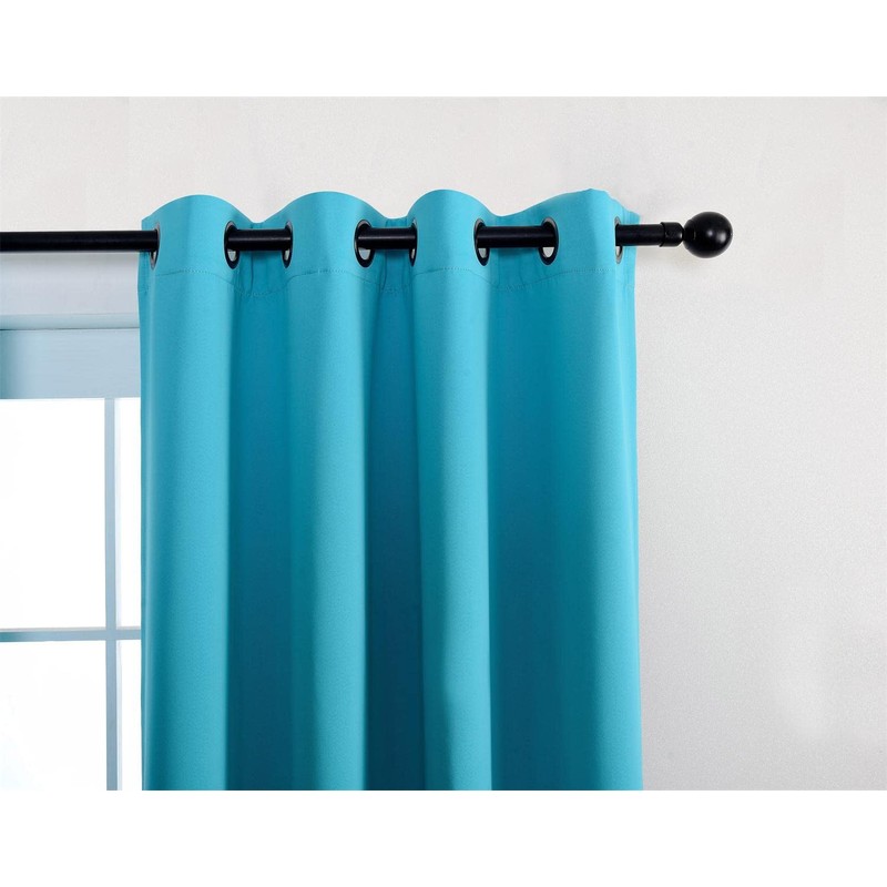 MIUCO 1 Pair Thermal Insulated Grommet 52-Inch-by-63-Inch Blackout Window Curtain