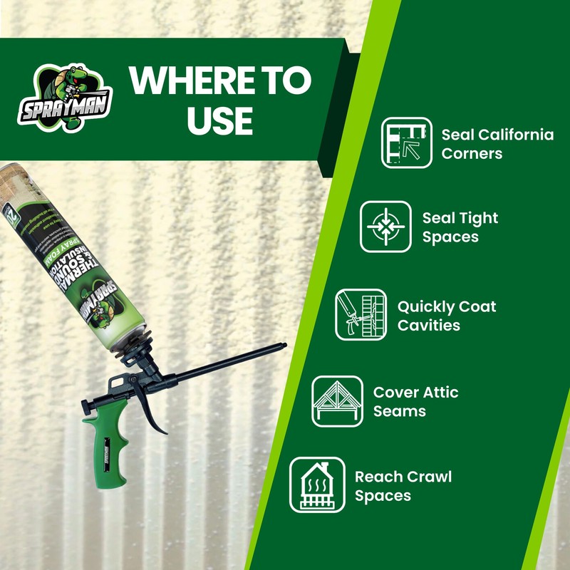 Sprayman Spray Foam Insulation (120 Sq.Ft.) - Closed Cell Polyurethane