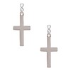 Delight Jewelry Stainless Steel 1.3" Cross - Silvertone Infinity Post