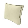 Unbranded |SLIPCOVER ONLY| Outdoor Contrast Piped Deep Seat Back Pillow