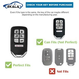 EKALA for Honda Odyssey Key Fob Cover with Keychain, 7 Buttons Soft TPU Keys Shells Compatible with 2018-2024 Honda Odyssey Key Fob Case(RP-Hod-7-B)