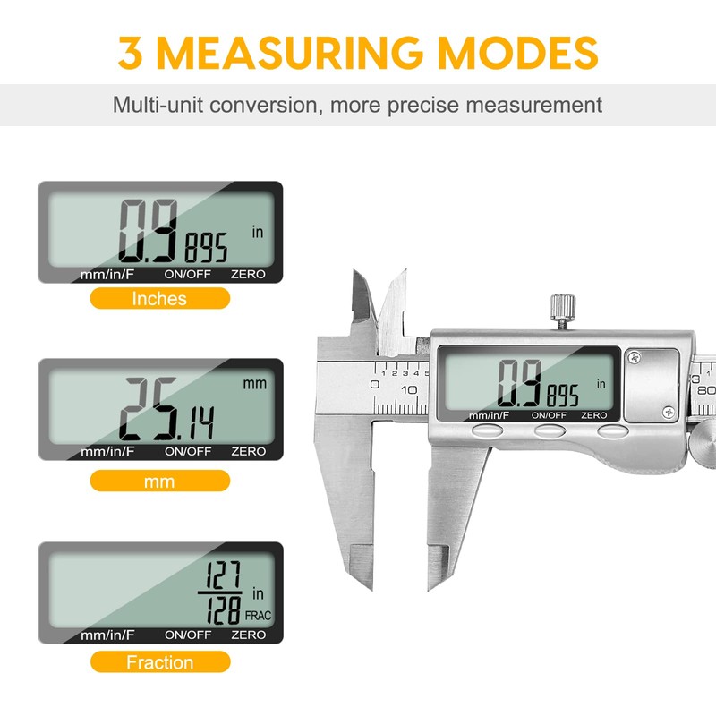Digital Caliper, Sangabery 6 inch Stainless Steel Caliper Measuring Tool