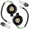 Caltric 2X LH RH Headlight Socket and Bulb for Yamaha