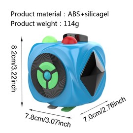 HerMeng Fidget Toys Anti-Stress Fingertip Toys, Decompression Relieve Dice for Autism, Anxiety Relief, Stress Relief (White-7TH)