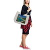 Ambesonne Lake Forest Shopping Bag, Lake Tahoe Shore Rocks Turquoise
