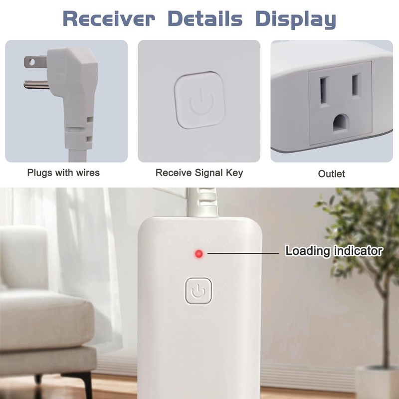 DIGITEN Wireless Thermostat Outlet Temperature Controlled Outlet with Power Cord