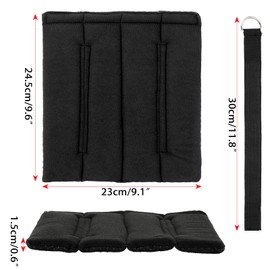BTSKY 4Pcs Bunk Bed Ladder Pads with 8pcs Adjustable Hook and Loop Fastener Straps - Black Anti Slip Cover Foam Padding Cushion for Stepladder Climbing Ladders Bed Ladders Telescoping Ladder
