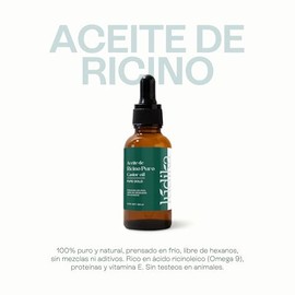 Aceite de Ricino Puro 120 ml | Nutre e Hidrata | para Cabello Pestañas Cejas Barba Uñas | Prensado en Frío Sin Hexanos