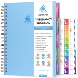 Clever Fox Pregnancy Journal & Memory Book - Pregnancy Planner & Notebook for Expecting Moms – Baby Keepsake, First Time Moms Gift (Light Blue)