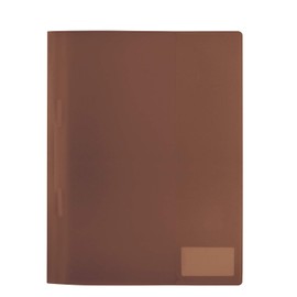 HERMA Project File A4 Translucent, with inscription label, made of wipeable and sturdy plastic, report folder for school, brown