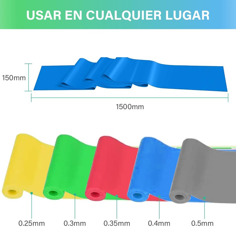 EASYTAO Bandas de Resistencia Multifuncionales – Pack de 5 Ligas