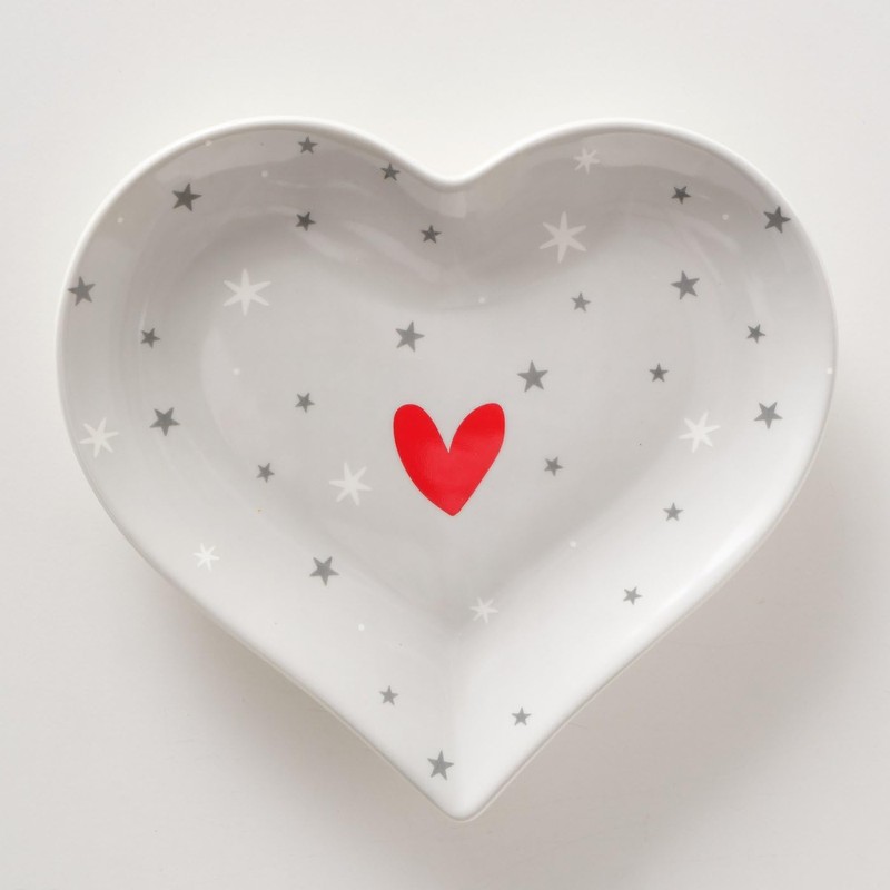 Boltze Home Anella Ceramic Heart Bowl