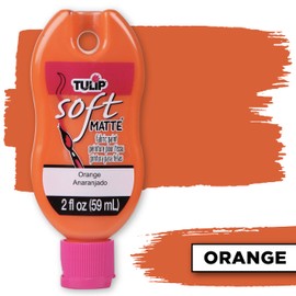 Tulip Soft Fabric Paint, Washable, Stays Soft and Flexible, Permanent Paint, for Light and Dark Fabrics, 2 fl oz, Orange