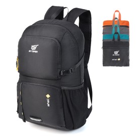 SKYSPER Ultralight Foldable Backpack with Wet Compartment - Waterproof and Stowable Daypack for Hiking, Travel, Cycling and City Trips