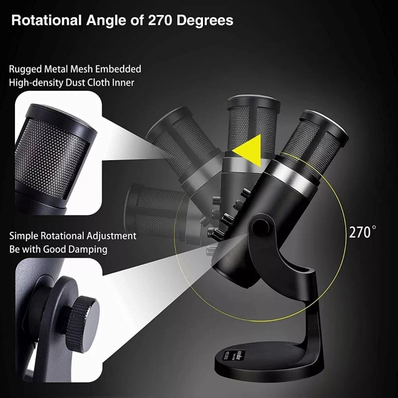 Highler PRO Micrófono Condensador Highler Rgb Estudio Streaming Gaming