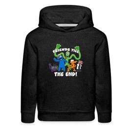Rainbow Friends - Till the End! Hoodie (Kids, Charcoal Grey, 16-20)